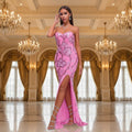 Elegantes schulterfreies Pailletten-Abendkleid für Damen – Meerjungfrauen-Partykleid