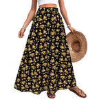 Falda larga de mujer con estampado floral, ligera y casual para verano