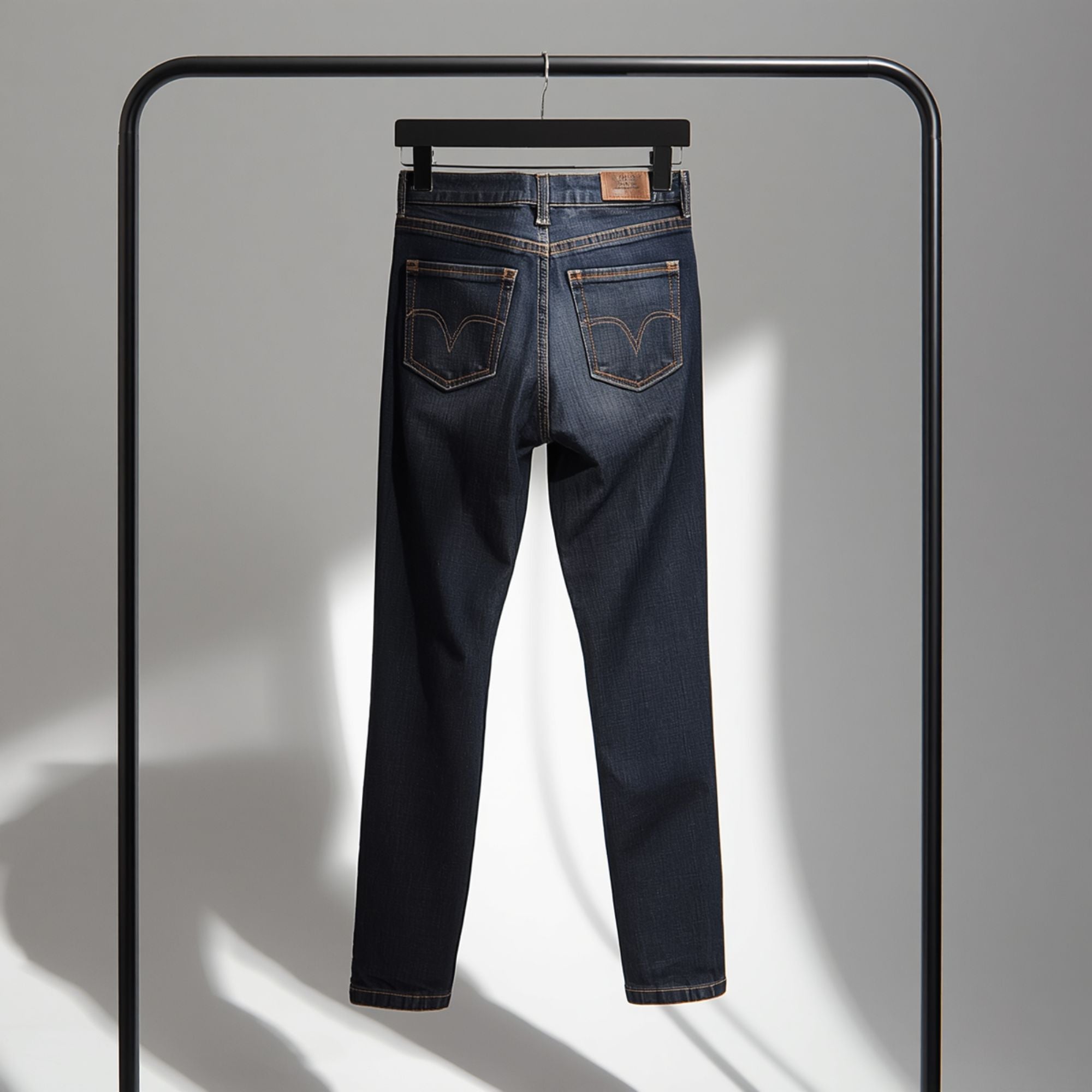 Jeans Skinny Negros para Mujer con Cintura Alta y Diseño de Cinco Bolsillos