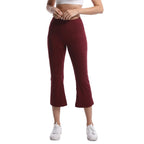Leggings de yoga de color liso para mujer con bolsillos, pantalones de fitness elásticos cortos