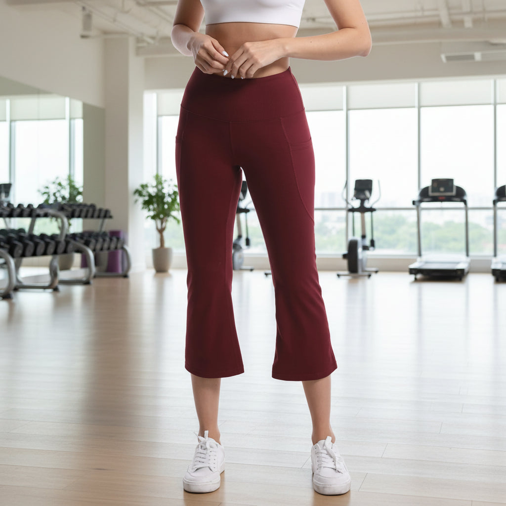 Leggings mit hohem Bund, Taschen und Stretchanteil – Atmungsaktive, weiche Sporthose