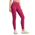 Pantalones de yoga de cintura alta para mujer con forro polar – Mallas deportivas de compresión con tacto nude para fitness y running