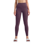Pantalones de yoga de cintura alta para mujer con forro polar – Mallas deportivas de compresión con tacto nude para fitness y running