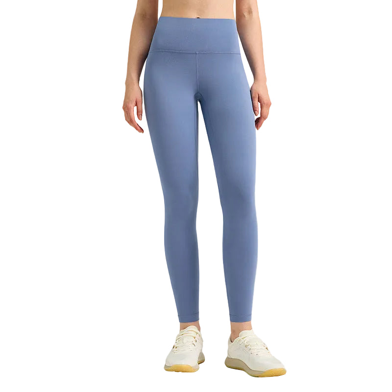 Pantalones de yoga de cintura alta para mujer con forro polar – Mallas deportivas de compresión con tacto nude para fitness y running