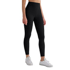 Pantalones de yoga de cintura alta para mujer con forro polar – Mallas deportivas de compresión con tacto nude para fitness y running