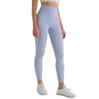 Pantalones de yoga de cintura alta para mujer con forro polar – Mallas deportivas de compresión con tacto nude para fitness y running