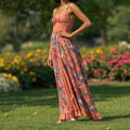 Vestido Largo Floral para Mujer, Tirantes Finos y Falda Fluida