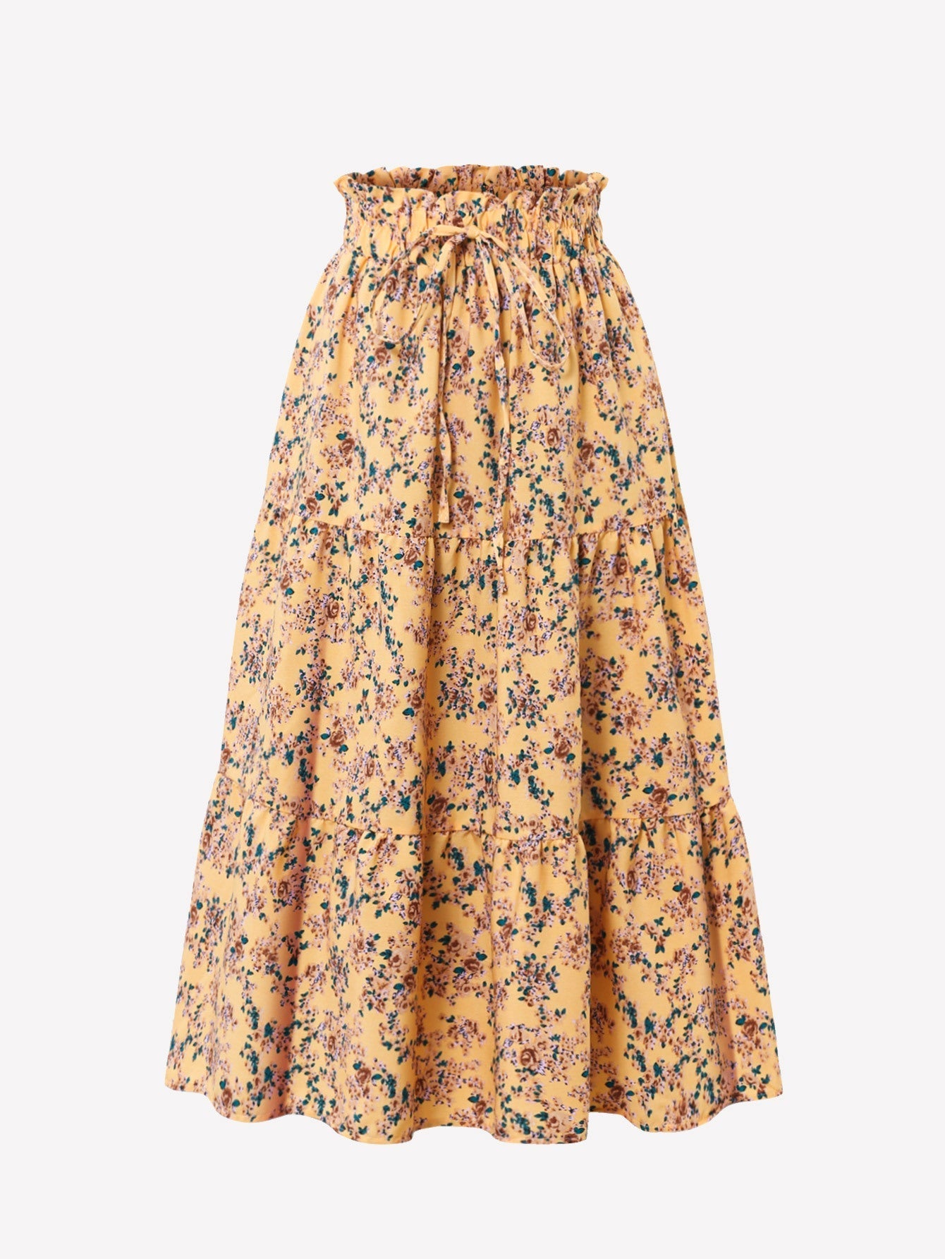 Vestido de mujer con estampado floral, corte en A, elegante, ideal para el día a día.