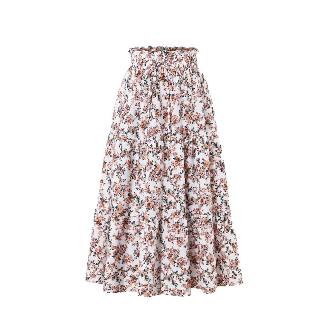 Vestido de mujer con estampado floral, corte en A, elegante, ideal para el día a día.