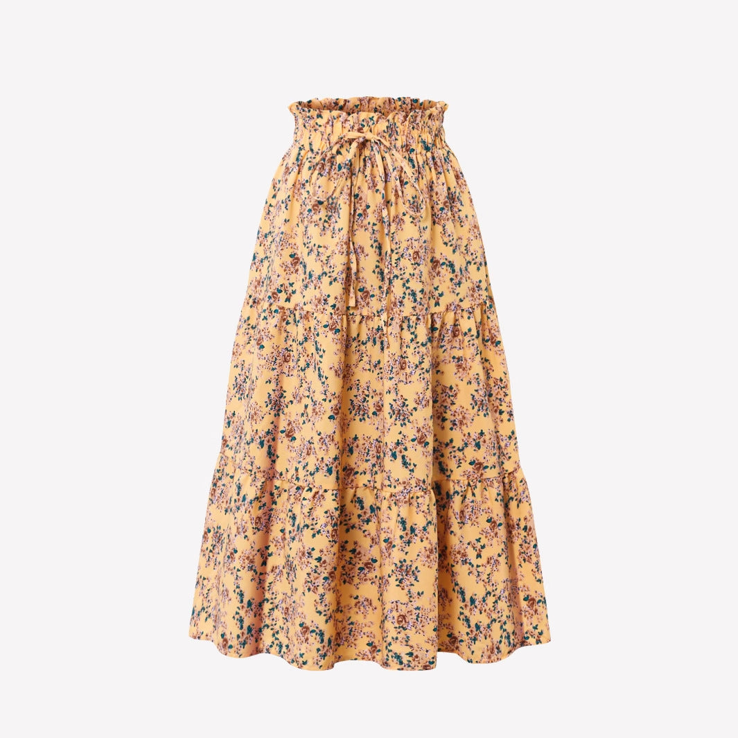 Vestido de mujer con estampado floral, corte en A, elegante, ideal para el día a día.