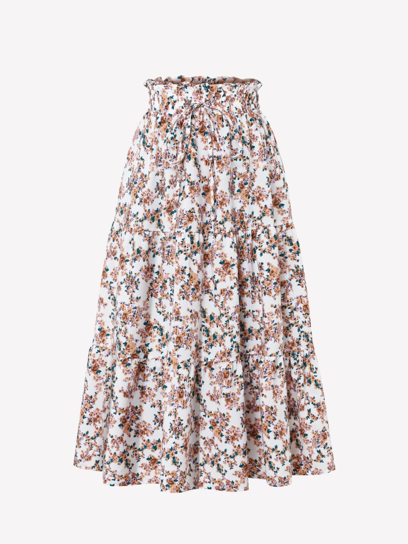 Vestido de mujer con estampado floral, corte en A, elegante, ideal para el día a día.