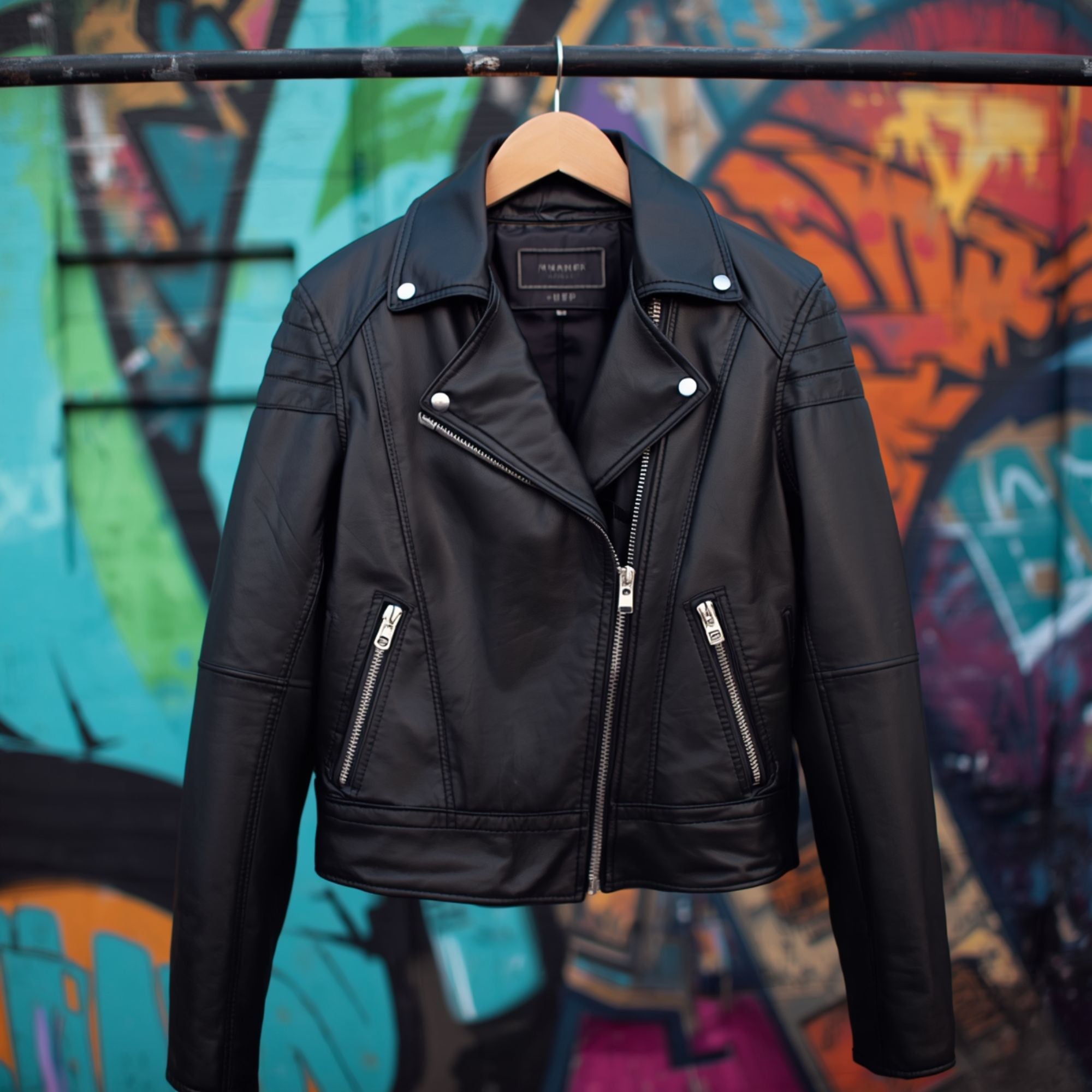 Women's Classic Zip Front Leather Jacket