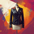 Women's Fashion Leather Moto Jacket