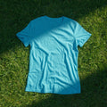 Women's Sky Blue Cotton T-Shirt – Casual Crew Neck Top