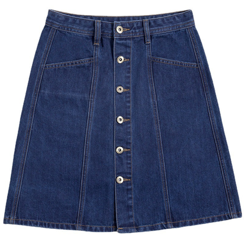 falda denim de mujer cintura alta estilo moderno
