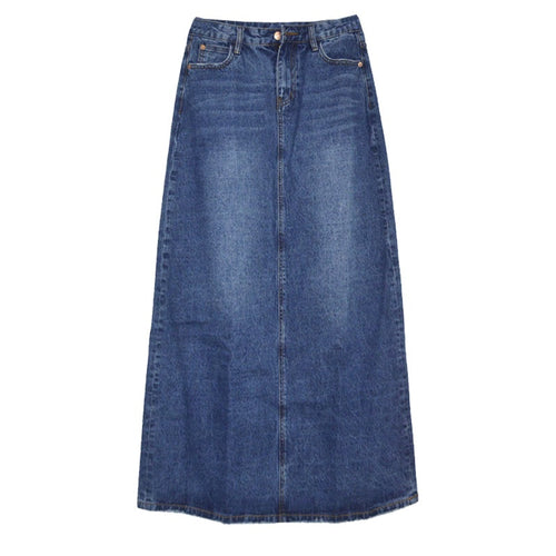 falda denim de mujer con acabado desgastado moderno