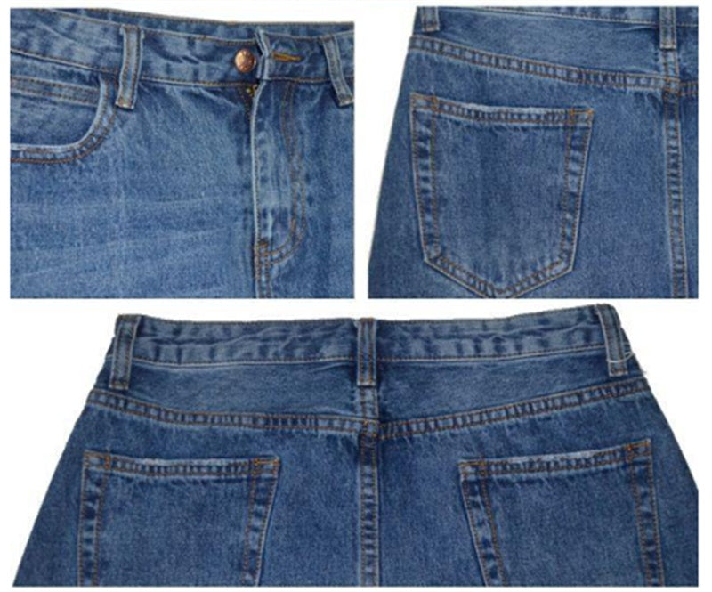 falda denim de mujer con acabado desgastado moderno