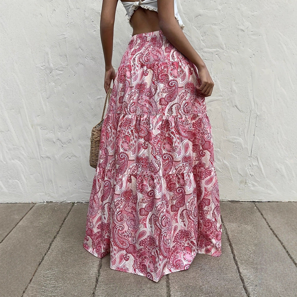 falda floral elegante de mujer vista frontal