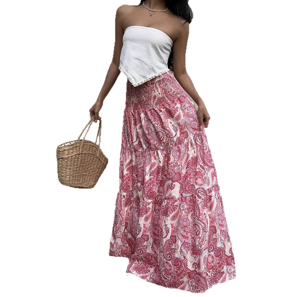 falda floral elegante de mujer vista frontal