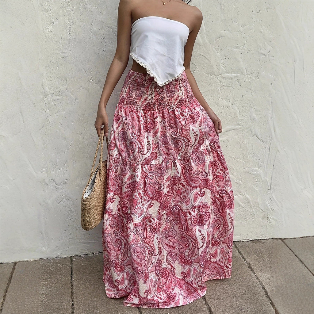 falda floral elegante de mujer vista frontal
