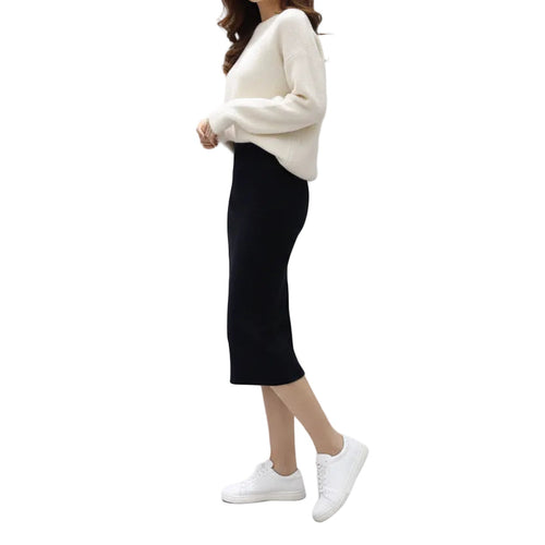 falda lápiz larga para mujer estilo elegante chic