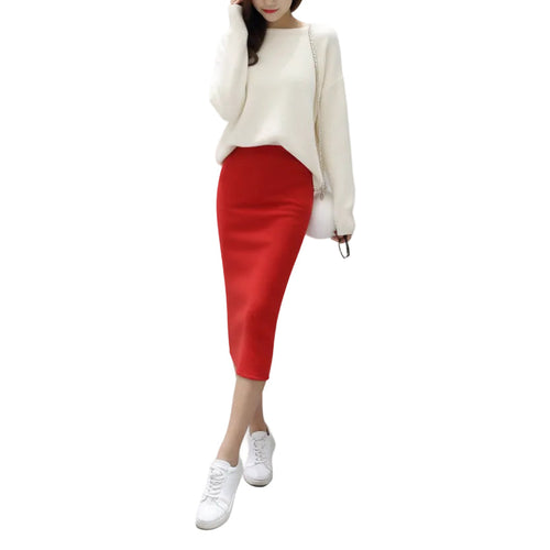 falda lápiz larga para mujer estilo elegante chic