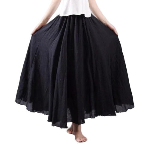falda de verano para mujer en lino estilo natural