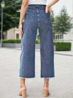 eans de mujer talla grande cintura alta vista frontal