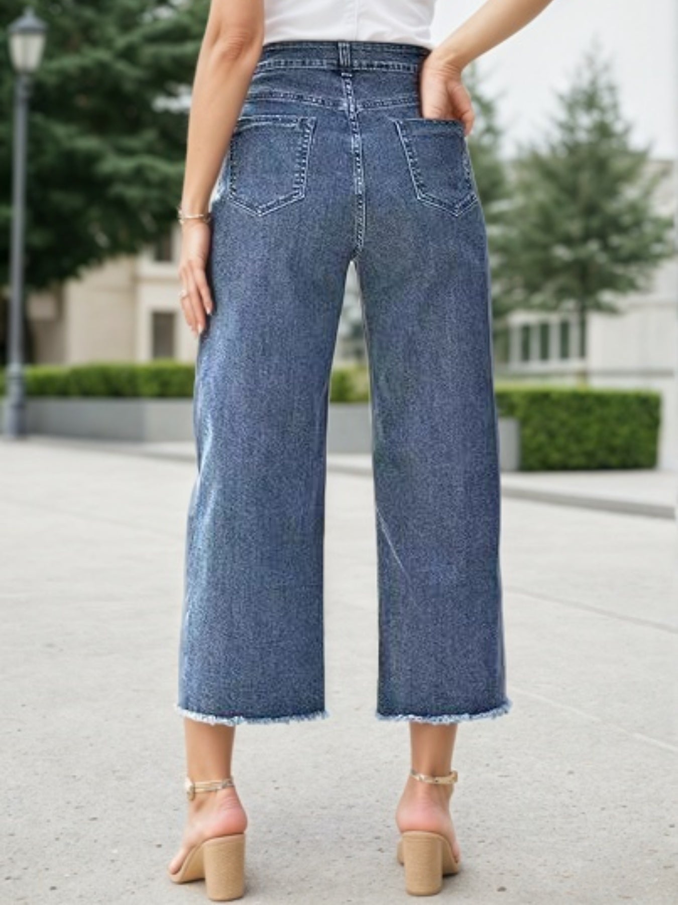 eans de mujer talla grande cintura alta vista frontal