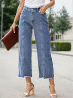 eans de mujer talla grande cintura alta vista frontal