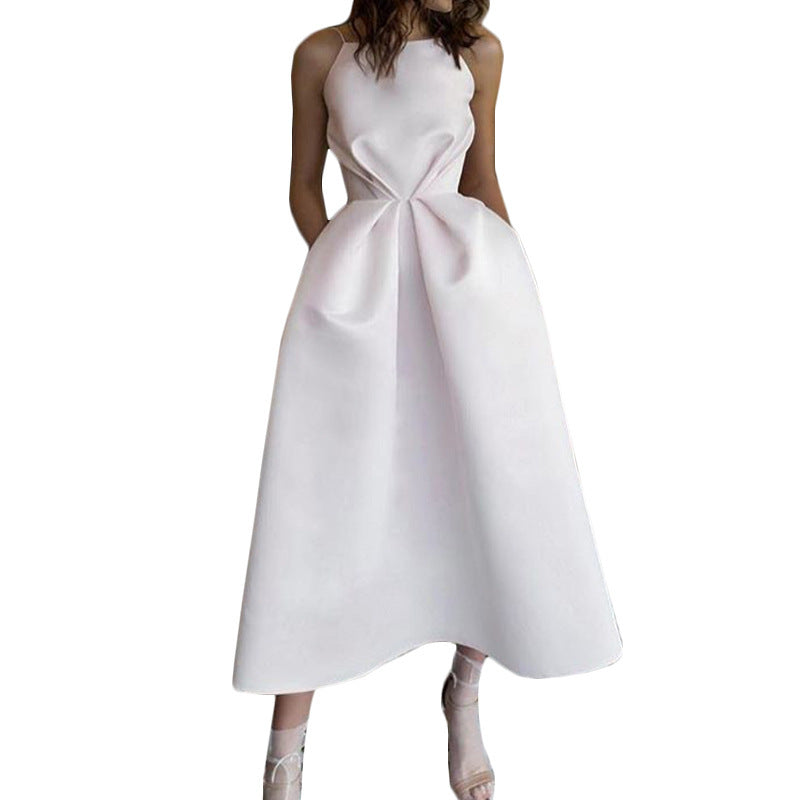 Vestido largo elegante con caída fluida